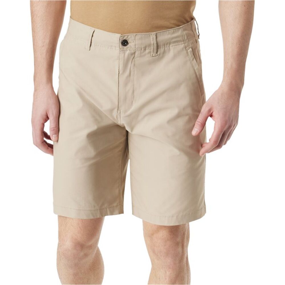 BASS OUTDOOR Mens Tech Commuter Casual Walking Shorts, Beige, 32, DM
